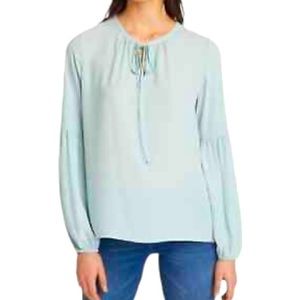 Karl Lagerfeld Paris Blue Poet Sleeve Blouse Size Medium